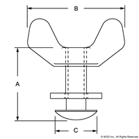 25 S WING NUT LINEAR BEARING BRAKE