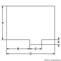 PANEL MOUNT BLOCK PROFILE MILL FINISH 4