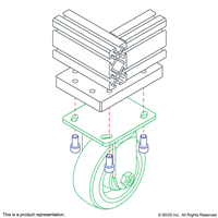 5 HEAVY DUTY RIGID CASTER