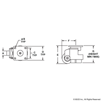 550 LB LEVELING CASTER