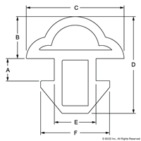 15 S RUBBER DOOR SEAL - 100' ROLL