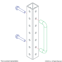 1/2 ROUND 4-1/2 ALUMINUM HANDLE