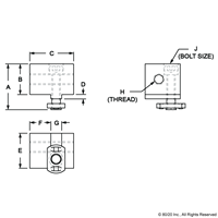 BLACK 15 S S/S PANEL MOUNT BLOCK