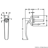 BLACK L-HANDLE CLOCKWISE