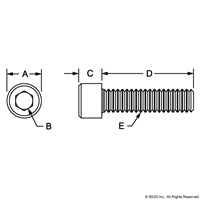 1/4-20 X .625 SHCS