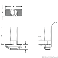 15 S DROP IN T-SLOT 5/16-18 X3/4