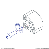 10 S SINGLE TAB END FASTENER W/ 1/4-20