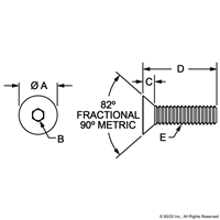 5/16-18 X 3/4 FHSCS