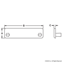 COVER CAP 40MM X 40MM/45° CROSS=6 9MM;