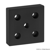 BLACK 80mm x 80mm BASE PLATE W/ M12  TA