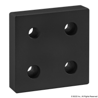 BLACK 80mm x 80mm BASE PLATE W/ M12  CO