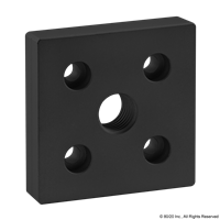 BLACK 80mm x 80mm BASE PLATE W/ M20  TA