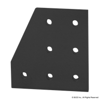 BLACK 40 S 7 HOLE 90 DEGREE FLAT  PLATE