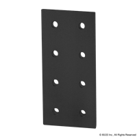 BLACK 40 S 8 HOLE FLAT PLATE