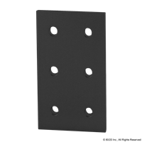 BLACK 40 S 6 HOLE FLAT PLATE