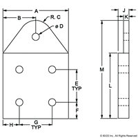 BLACK 40 S 5 HOLE PIVOT PLATE