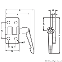 COMBINATION HINGE W/CLAMPING HANDLE