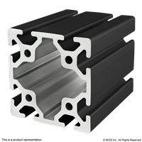 80mm X 80mm T-SLOTTED EXTRUSION BLACK A