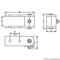 10 S RIGHT ANGLE 90 DEGREE HINGE