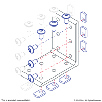 10 S 12 HOLE INSIDE CORNER BRACKET 3X3