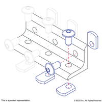 10 S 6 HOLE INSIDE CORNER BRACKET 1X1