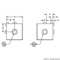 BLACK 10 S SQUARE TRI-CORNER