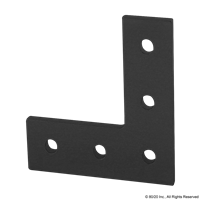 BLACK 10 S 5 HOLE L FLAT PLATE