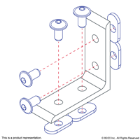 10 S 4 HOLE 2.5  INSIDE CORNER BRACKET