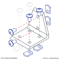 10 S 6 HOLE CENTER INSIDE CORNER BRACKE