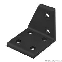 BLACK 10 S 6 HOLE INSIDE CORNER BRACKET