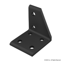 BLACK 10 S 6 HOLE INSIDE CORNER BRACKET