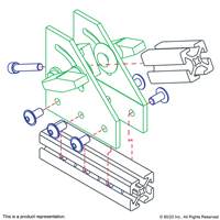 10 S 1 DOUBLE PIVOT BRACKET W/ T-HANDL