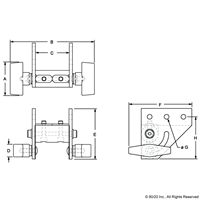 BLACK 10 S 2 DOUBLE PIVOT BRACKET W/ T