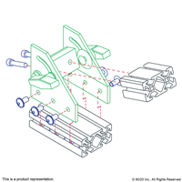 10 S 2 DOUBLE PIVOT BRACKET W/ T-HANDL