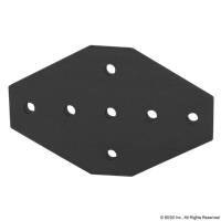 BLACK 10 S 7 HOLE CROSS FLAT PLATE