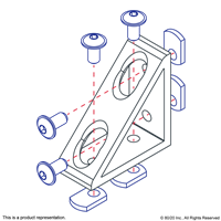 10 S 4 HOLE INSIDE CORNER GUSSET CORNER