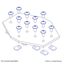 10 S 12 HOLE CROSS FLAT PLATE