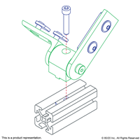 10 S 0 DEG LIVING HINGE W/ CORNER BRACK