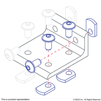 10 S 6 HOLE INSIDE CORNER BRACKET