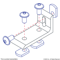 10 S 3 HOLE SLOTTED CORNER BRACKET