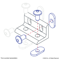 10 S 4 HOLE SLOTTED CORNER BRACKET