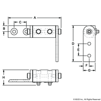 BLACK 15 S UNIVERSAL LIVING HINGE W/COR