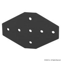 BLACK 15 S 7 HOLE CROSS FLAT PLATE