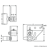 BLACK 15 S 0 DEGREE PIVOT BRACKET W / T