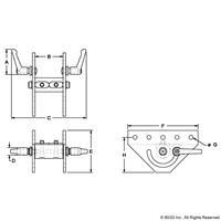 BLACK 15 S 180 DEGREE PIVOT BRACKET W/