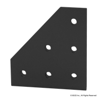 BLACK 15 S 6 HOLE 90 DEGREE FLAT PLATE