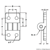 COMBINATION HINGE FIXED