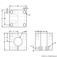 BLACK 1 DIAMETER SINGLE SHAFT MOUNTING