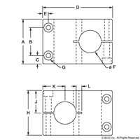 BLACK 1 DIAMETER STANCHION CROSS CLAMP