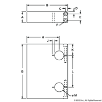 BLACK 1 DIAMETER DOUBLE SHAFT BLANK MO